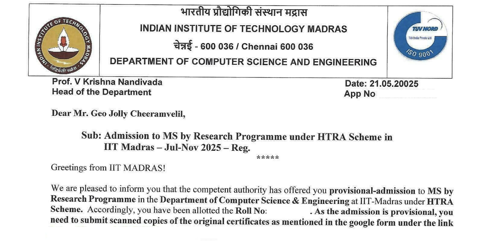 IITM Selection